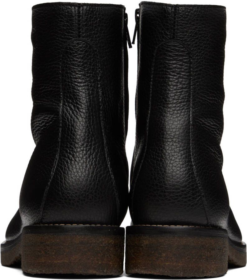 LEMAIRE Black Leather Chelsea Boots