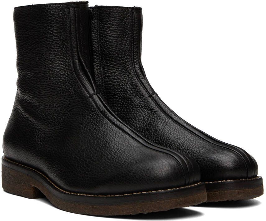 LEMAIRE Black Leather Chelsea Boots