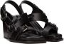 LEMAIRE Black Pin-Buckle Heeled Sandals - Thumbnail 4