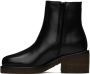 LEMAIRE Black Piped Ankle Boots - Thumbnail 3