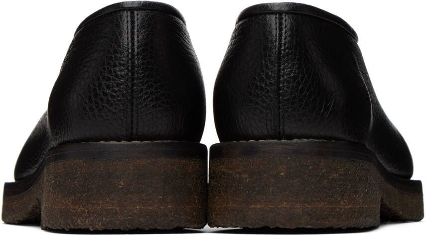 LEMAIRE Black Piped Loafers