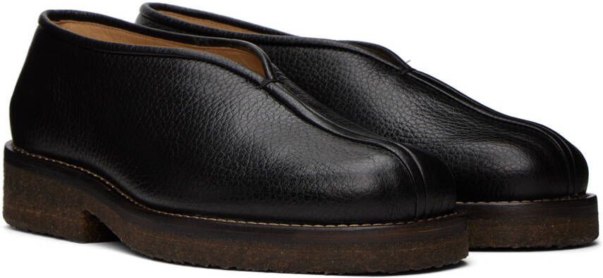 LEMAIRE Black Piped Loafers