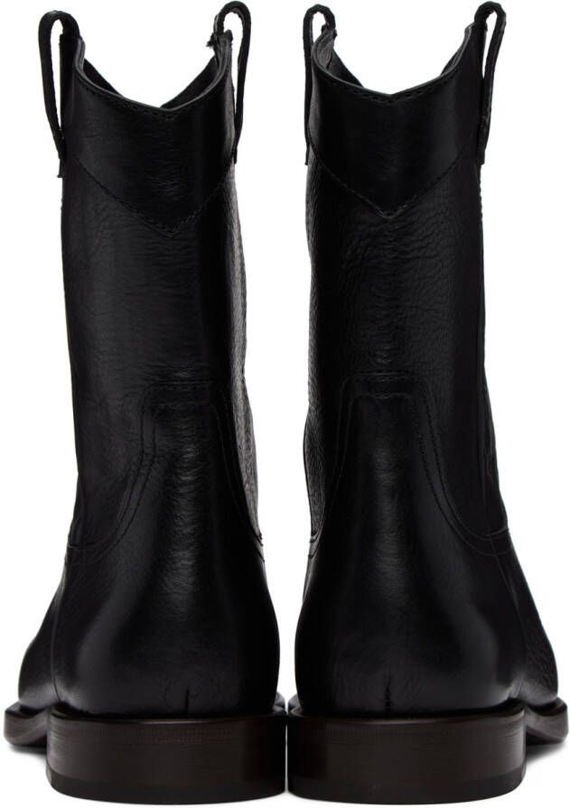 LEMAIRE Black Western Boots