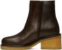 LEMAIRE Brown Piped Ankle Boots - Thumbnail 3