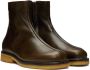 LEMAIRE Brown Piped Chelsea Boots - Thumbnail 4