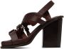 LEMAIRE Brown Square Heeled 100 Sandals - Thumbnail 3