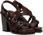 LEMAIRE Brown Square Heeled 100 Sandals - Thumbnail 4