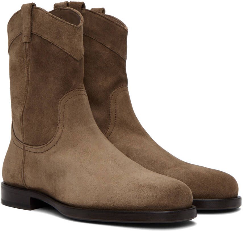 LEMAIRE Brown Western Boots