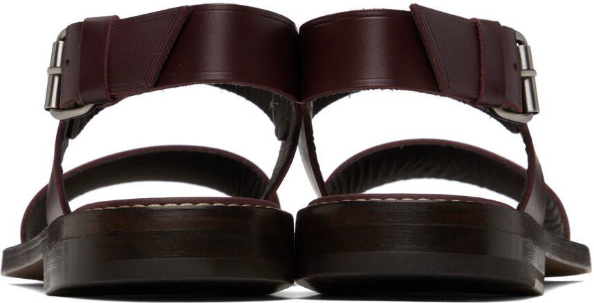 LEMAIRE Burgundy Classic Sandals