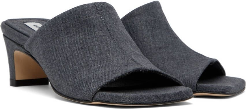 LOW CLASSIC Gray Slide Heeled Sandals