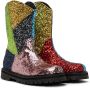 M A Kids Multicolor Glitter Boots - Thumbnail 4