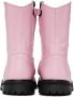 M A Kids Pink Faux-Leather Ankle Boots - Thumbnail 2