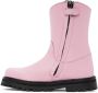 M A Kids Pink Faux-Leather Ankle Boots - Thumbnail 3