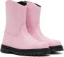 M A Kids Pink Faux-Leather Ankle Boots - Thumbnail 4