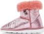 M A Kids Pink Shiny Leather Boots - Thumbnail 3