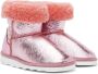 M A Kids Pink Shiny Leather Boots - Thumbnail 4