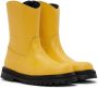 M A Kids Yellow Faux-Leather Ankle Boots - Thumbnail 4