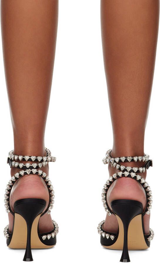 MACH & MACH Black Audrey Crystal Heels