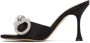 MACH & MACH Black Double Bow 95 Heeled Sandals - Thumbnail 3