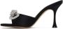 MACH & MACH Black Double Bow Heeled Sandals - Thumbnail 3