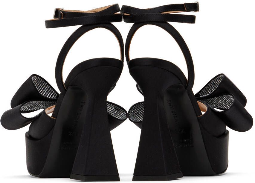 MACH & MACH Black 'Le Cadeau' 140 Platform Heeled Sandals