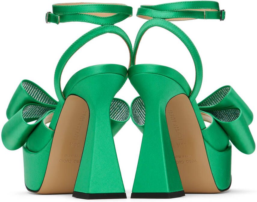 MACH & MACH Green 'Le Cadeau' 140 Platform Heeled Sandals