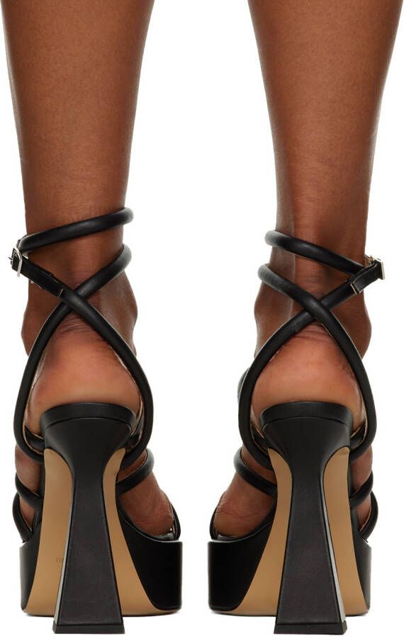 MACH & MACH Black Platform 140 Heeled Sandals