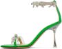 MACH & MACH Green 'Floating Crystal Bow' Heeled Sandals - Thumbnail 3