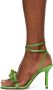 MACH & MACH Green French Bow 95 Heeled Sandals - Thumbnail 3