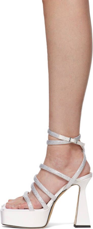 MACH & MACH Off-White Sydney 140 Heeled Sandals