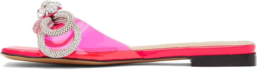 MACH & MACH Pink Double Bow Sandals