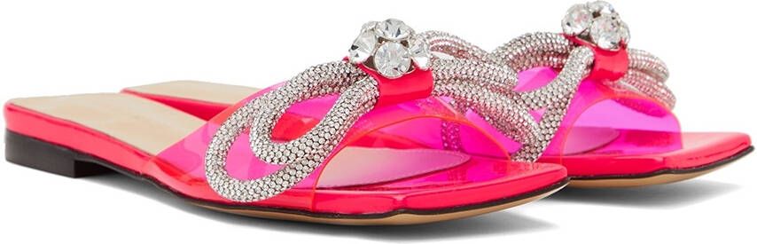 MACH & MACH Pink Double Bow Sandals