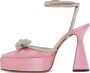 MACH & MACH Pink Double Bow Platform Heels - Thumbnail 3