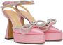 MACH & MACH Pink Double Bow Platform Heels - Thumbnail 4