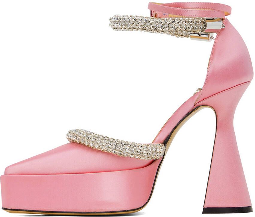 MACH & MACH Pink Kimberly Platform Heels