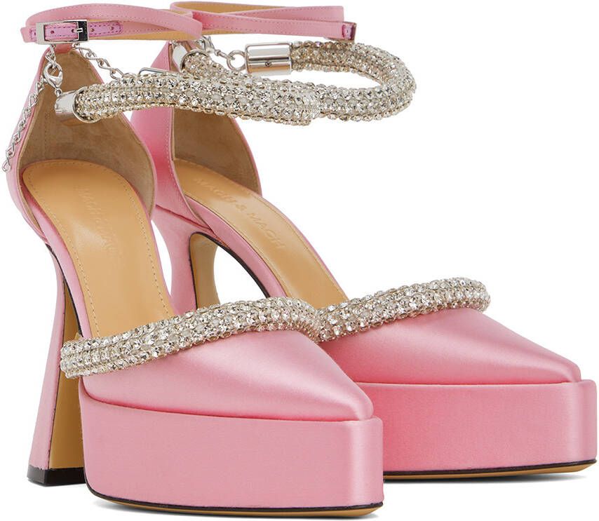 MACH & MACH Pink Kimberly Platform Heels