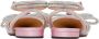 MACH & MACH Pink Satin Double Bow Sandals - Thumbnail 2