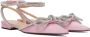 MACH & MACH Pink Satin Double Bow Sandals - Thumbnail 4