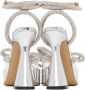 MACH & MACH Silver Double Bow Platform Heels - Thumbnail 2