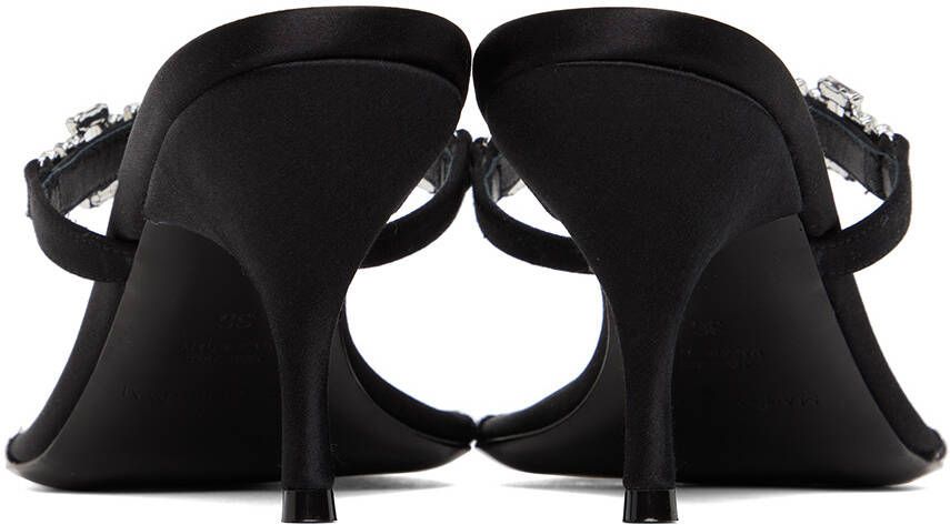 Magda Butrym Black Crystal Thong Heeled Sandals