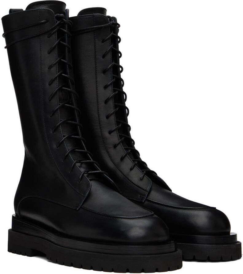 Magda Butrym Black Lace-Up Boots