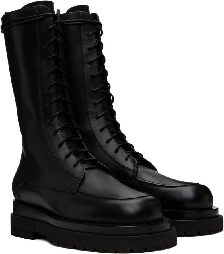 Magda Butrym Black Leather Combat Boots