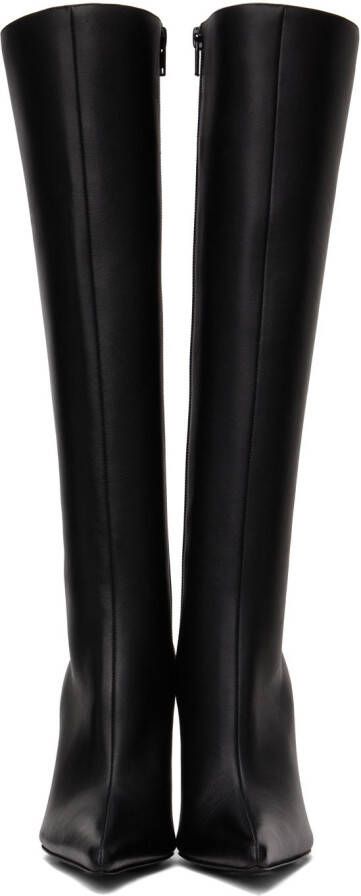 Magda Butrym Black Leather Pointed Tall Boots
