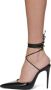Magda Butrym Black Leather Pointed-Toe Wrap Heels - Thumbnail 3