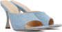 Magda Butrym Blue Square Toe Denim Mules - Thumbnail 4