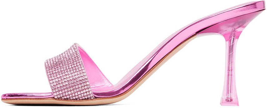 Magda Butrym Pink Crystal Heeled Sandals