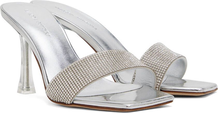 Magda Butrym Silver Crystal Heeled Sandals