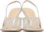 Magda Butrym Silver Crystal Heeled Sandals - Thumbnail 2