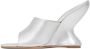 Magda Butrym Silver Inverted Wedge Mules - Thumbnail 3