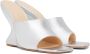 Magda Butrym Silver Inverted Wedge Mules - Thumbnail 4